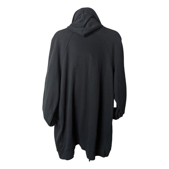 NWT Fabletics Geri Long Wrap Scarf Cardigan Black Large - Picture 4 of 8